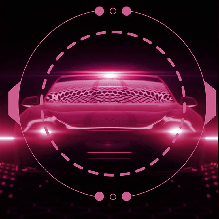 Car's ADAS artistic graphic
